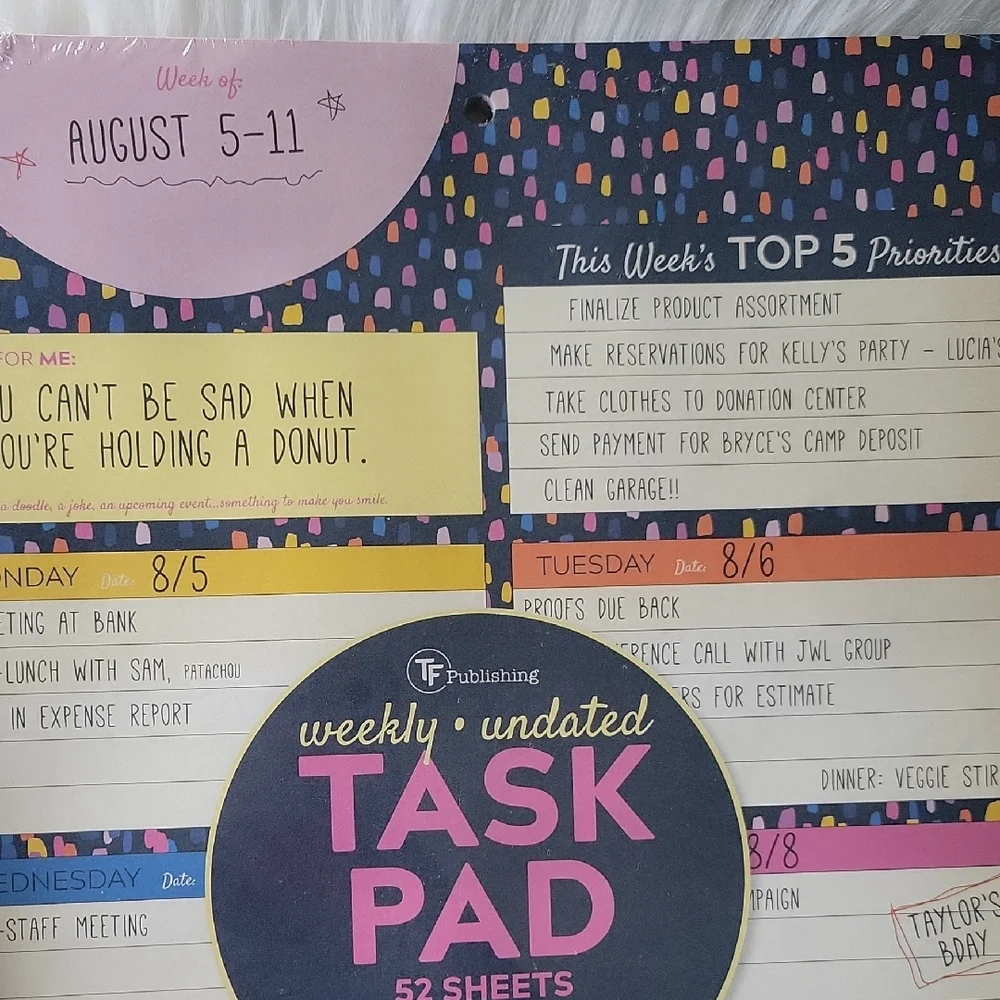 Weekly Undated Task Pad